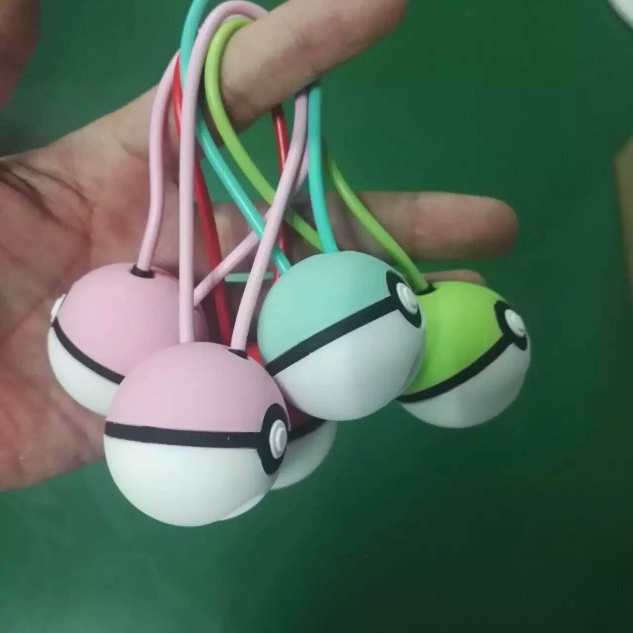 精灵球数据线 创意卡通安卓苹果手机充电线