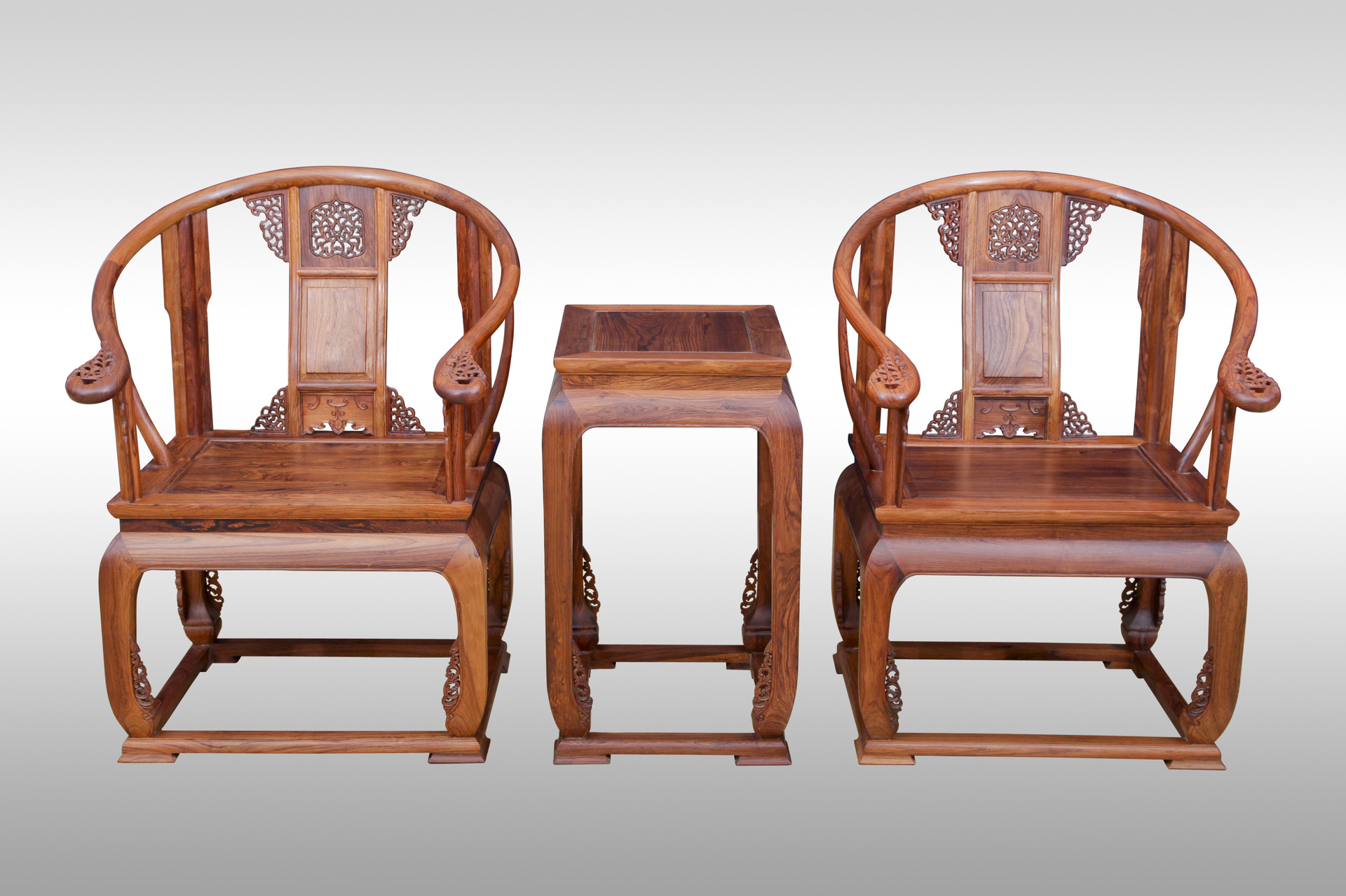 厂家直销红木家具大叶花梨木沙皇宫椅三件套组合明清古典雕刻
