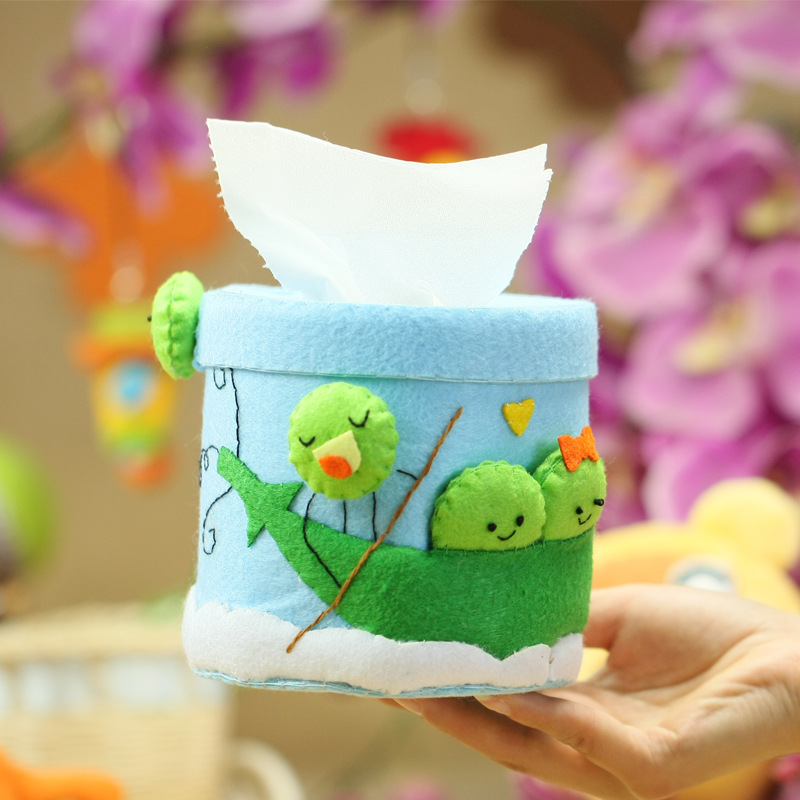 不织布手工布艺diy材料包免裁剪 童话之歌纸抽盒套纸巾盒抽纸批发