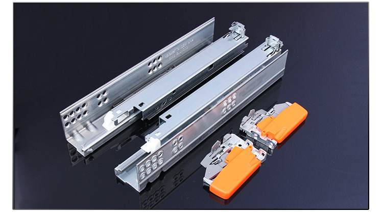 blum百隆全拉隐藏轨橱柜抽屉轨道阻尼反弹滑道托底滑轨导轨三节轨