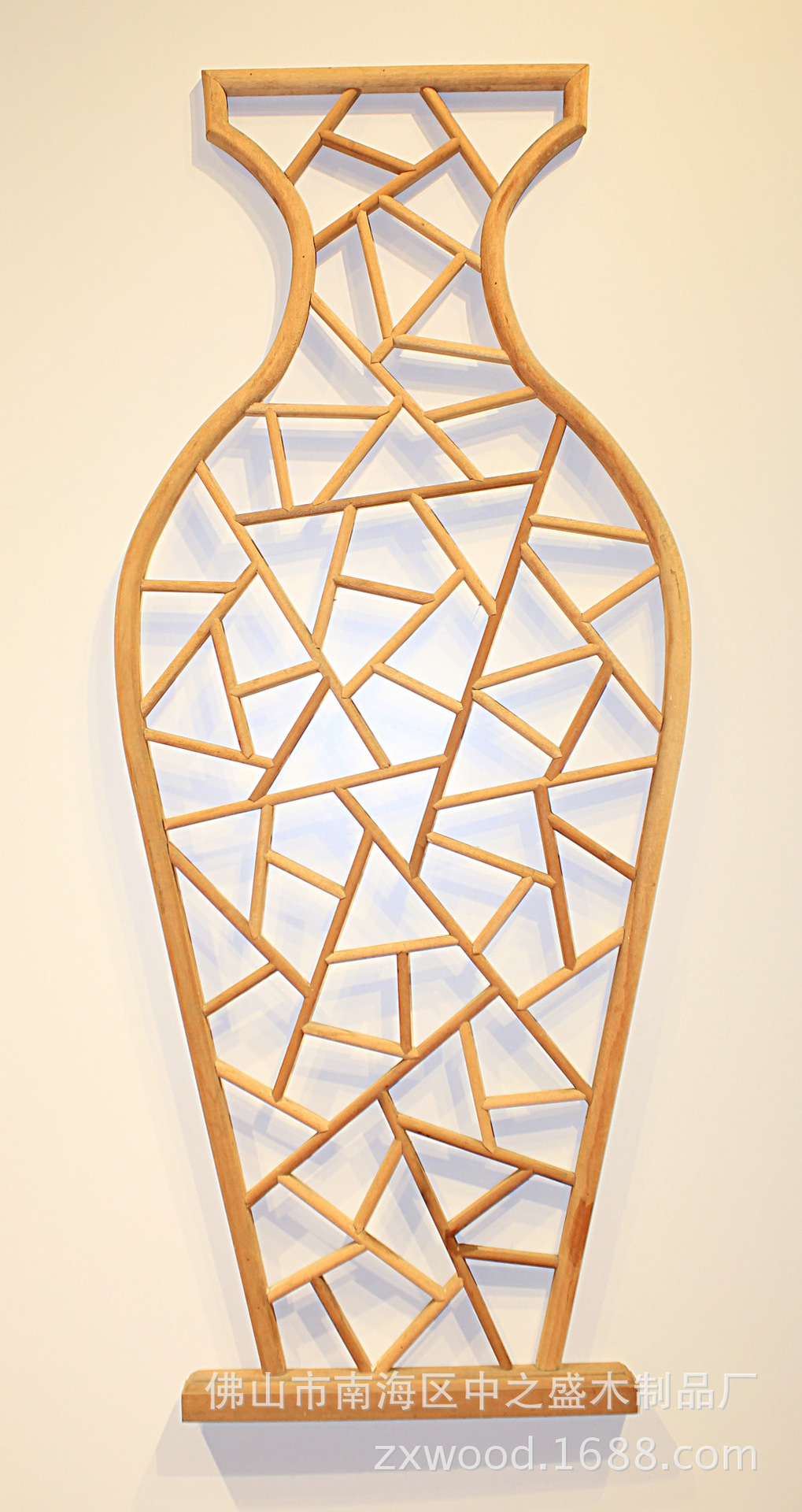广东厂家现货客厅隔断玄关电视背景装饰实木花格花瓶格