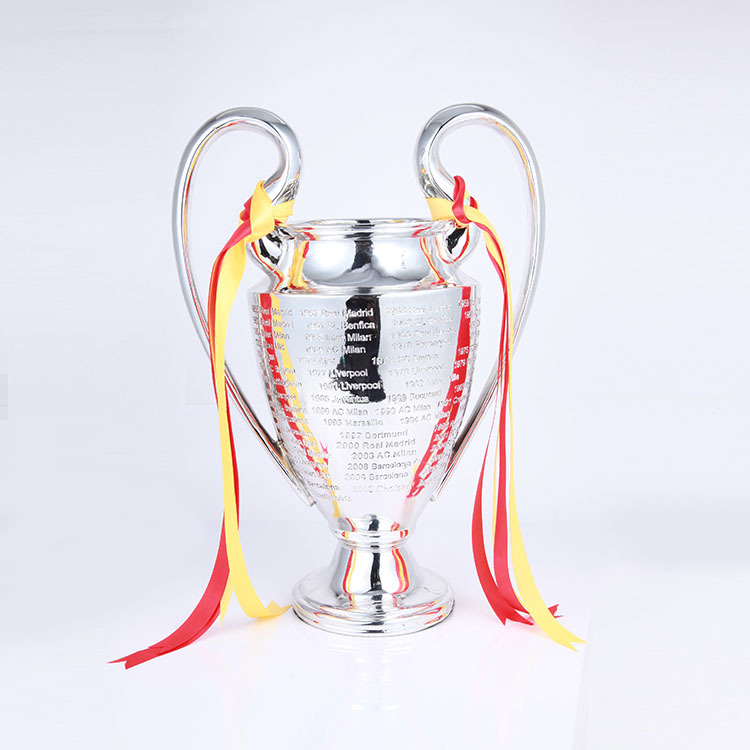 欧冠奖杯树脂奖杯大耳朵杯圣伯莱德杯银色杯欧洲联赛足球球迷用品