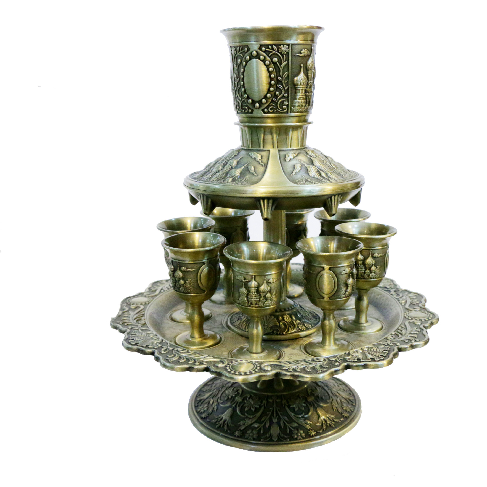 2016新款新疆特色民族工艺品复古经典锡制酒具俄罗斯锡器批发