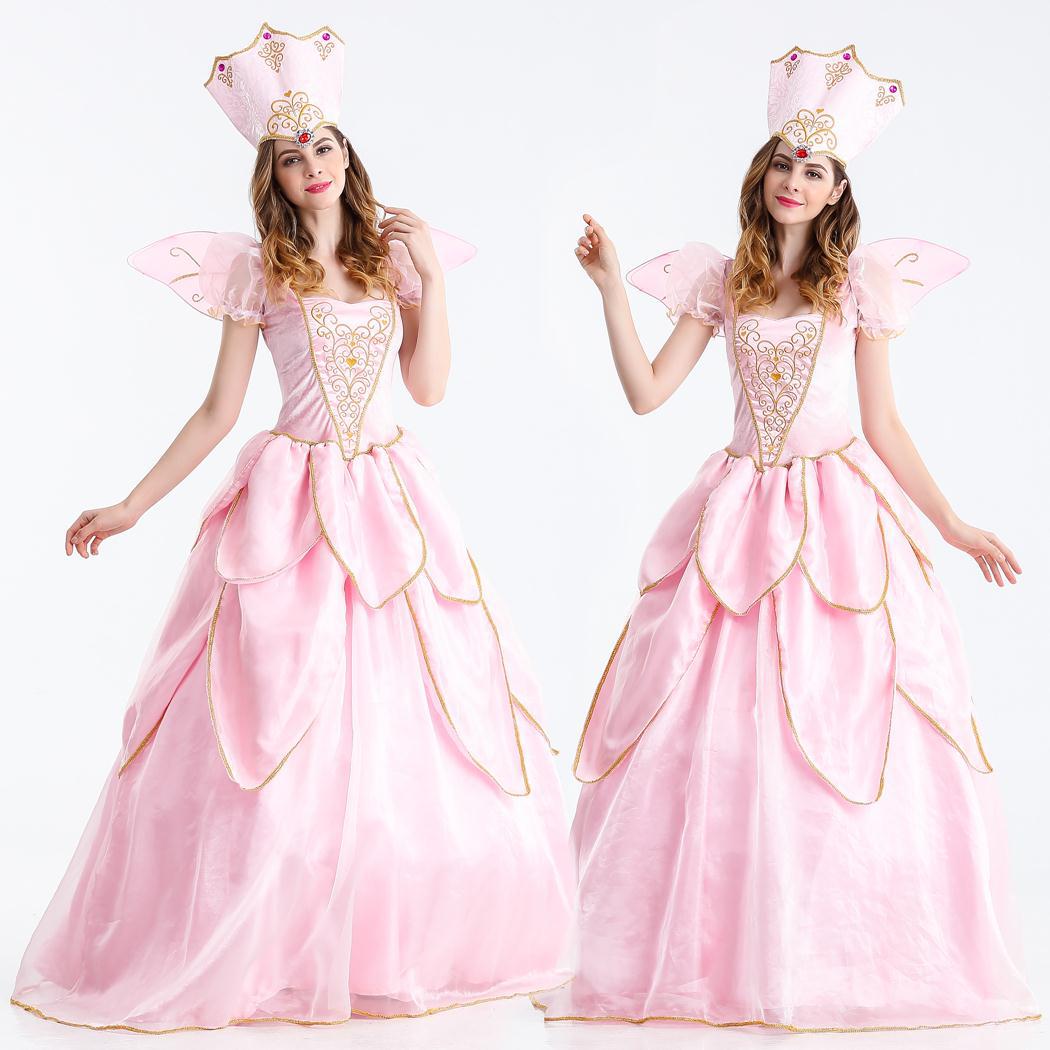 新款童话故事灰姑娘粉色仙女教母服装公主装舞台装演出服-阿里巴巴