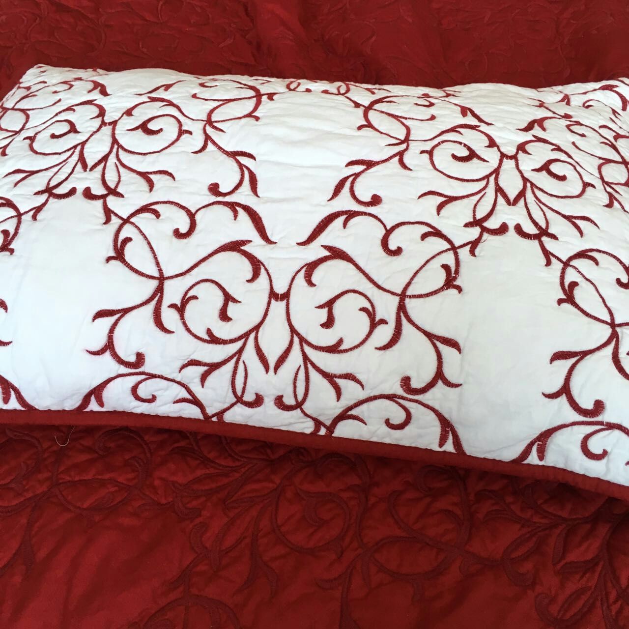 全棉绣花衍缝被 立体穿透绣工艺被 外贸空调被尾货厂家直销