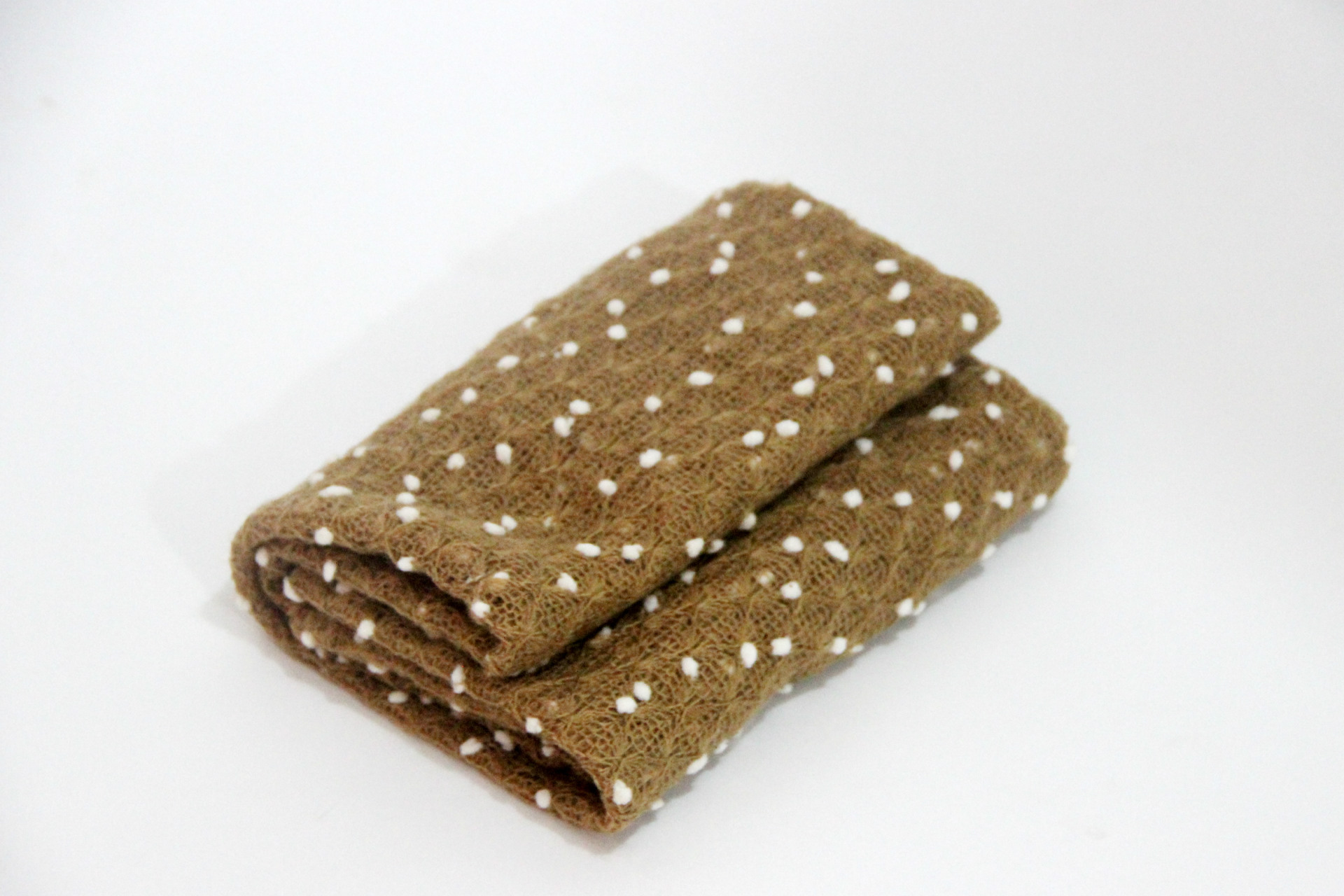 跨境专供新生儿摄影裹布影楼背景菱形格子布道具球球点毯可带婴儿