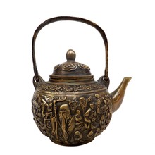 仿古铜器纯铜壶摆件 百子祝寿水壶 茶壶装饰工艺礼品古玩收藏