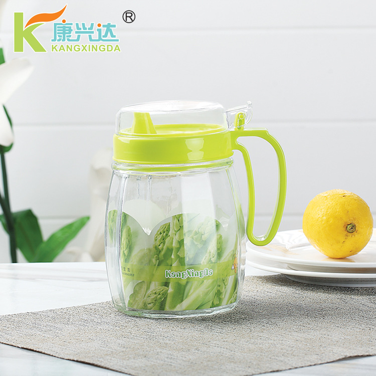 Kangxingda New 1080ml Glass Oil Pot Large Capacity Oil Pot Sealed Oil Pot Creative Kitchen Utensils 0415