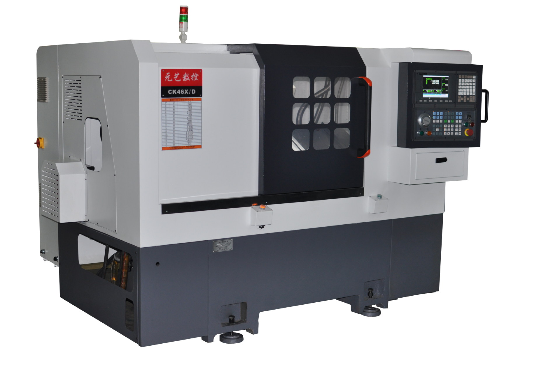 cnc ck46x/d斜轨刀塔尾座型精密数控车床 台湾进口 高精度