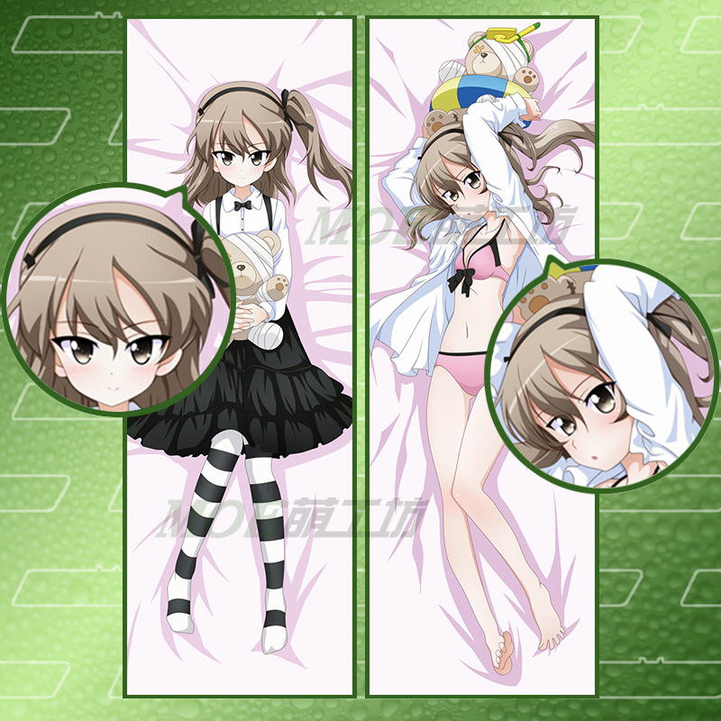 68067少女与战车日本动漫等身抱枕亚马逊货源来图定制一件代发