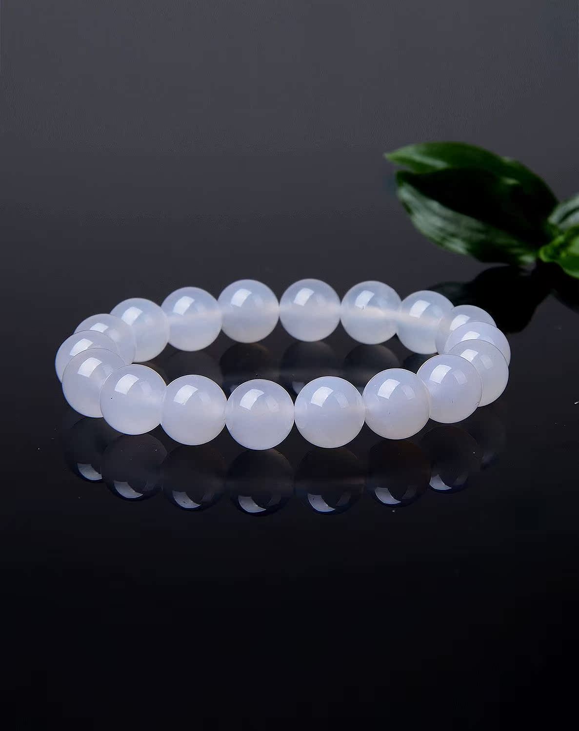 天然白玉髓手链 冰种玉髓单圈手串 男女款水晶饰品 厂家批发