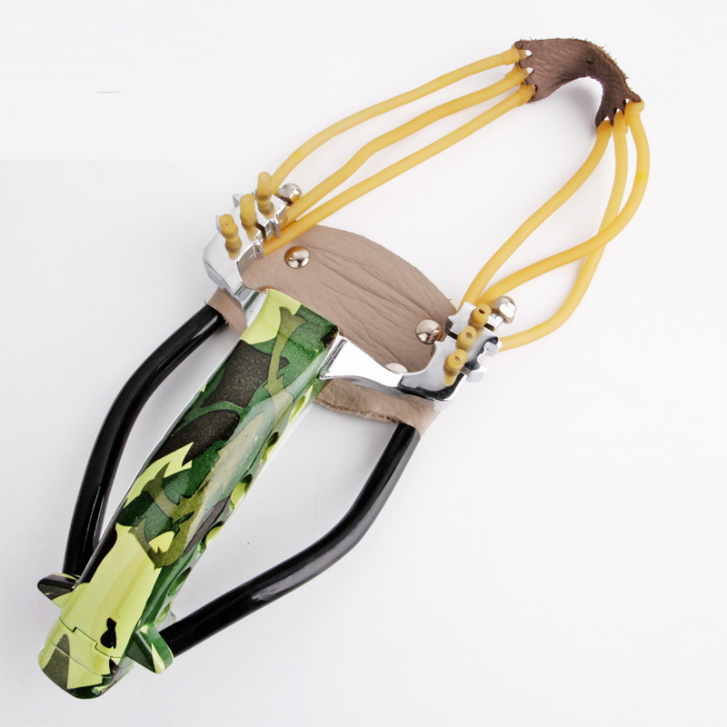 火焰重弓迷彩三股卡球弹弓户外不锈钢弹弓专业定位传统弹弓打鸟器