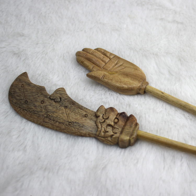 佛教用品施食器佛手刀焰口法器出食器法会佛手出食刀施食 手工艺