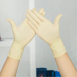 一次性净化无尘无粉乳胶手套 千级医用电子 橡胶防静电手套批发