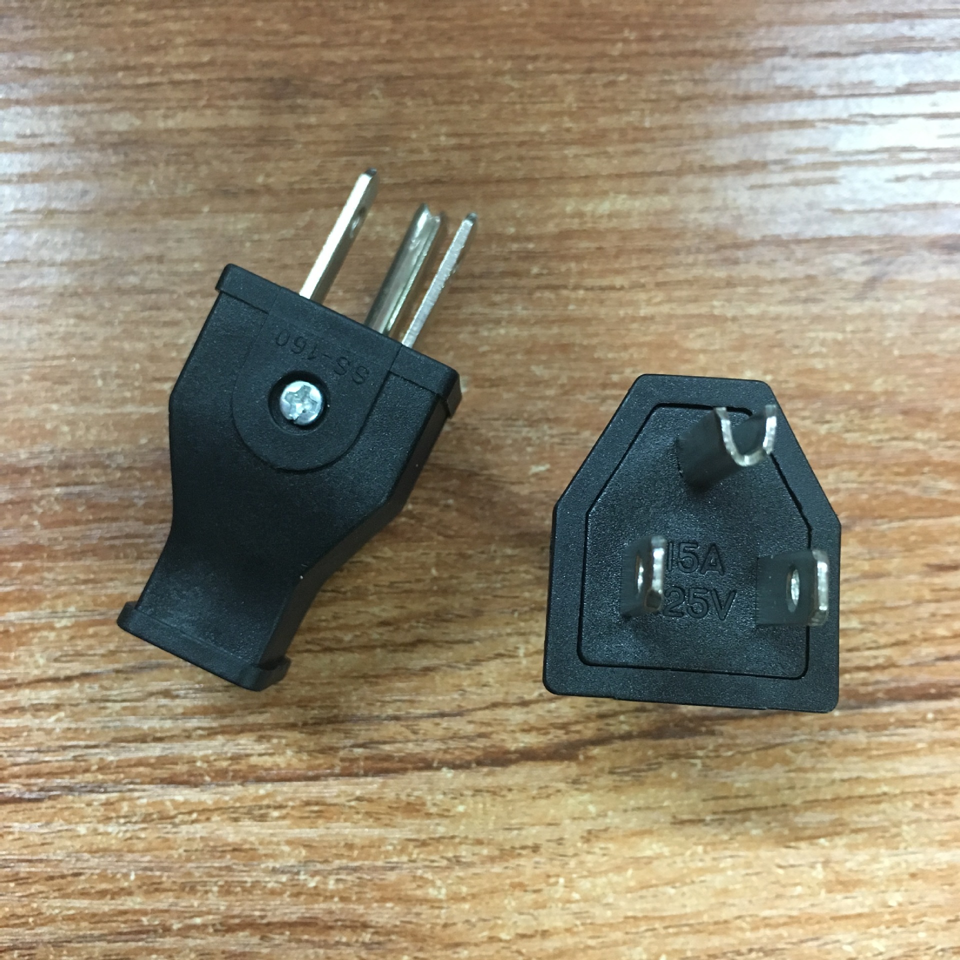 供应 三极插头 美标美规美式电源线接头三插 3芯电源线插头 铜