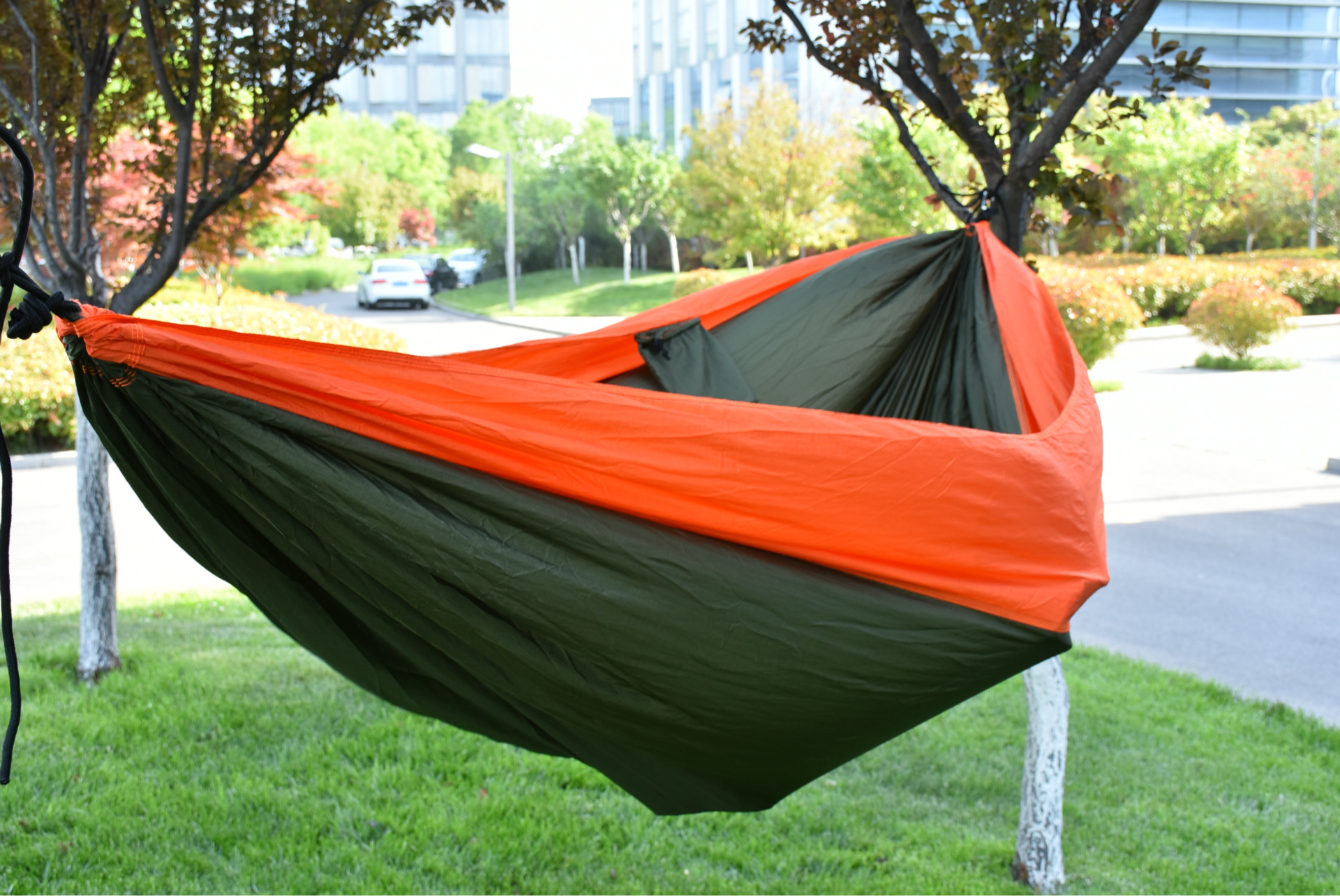 厂家批发户外单人降落伞布吊床 优质尼龙面料吊床秋千 质量保证