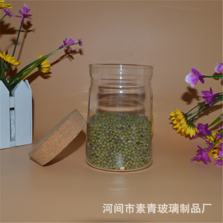 可以 500ml 储物罐密封罐软木塞杂粮