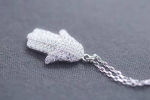 艾珂奇琪饰品 批发 微镶小手925时尚银 潮品送礼