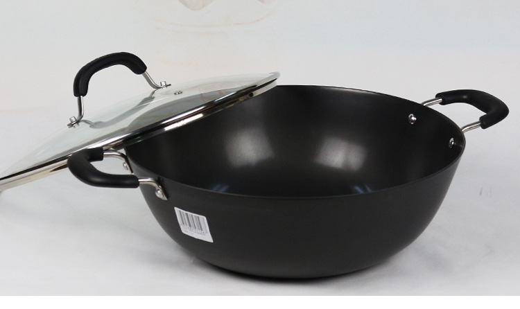 苏泊尔双耳炒锅34cm铸铁炒锅无涂层耐磨铁锅燃气电磁炉通用 批发