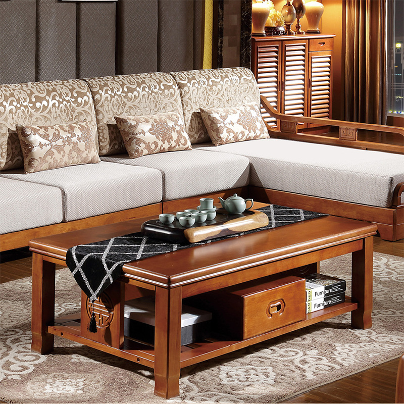 橡木沙发全实木贵妃位