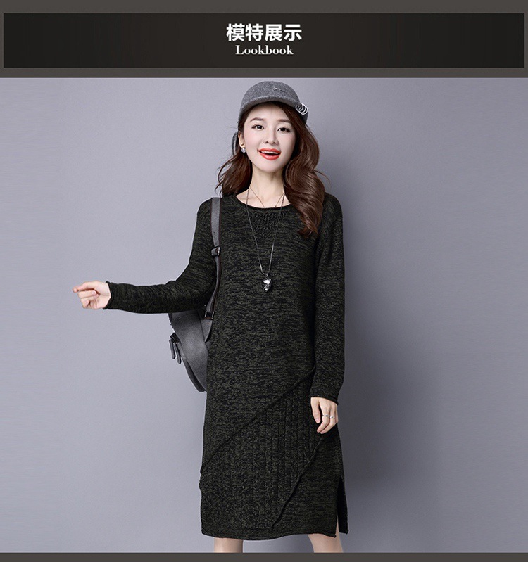 哥弟新款女士毛衣中长款针织打底衫2016