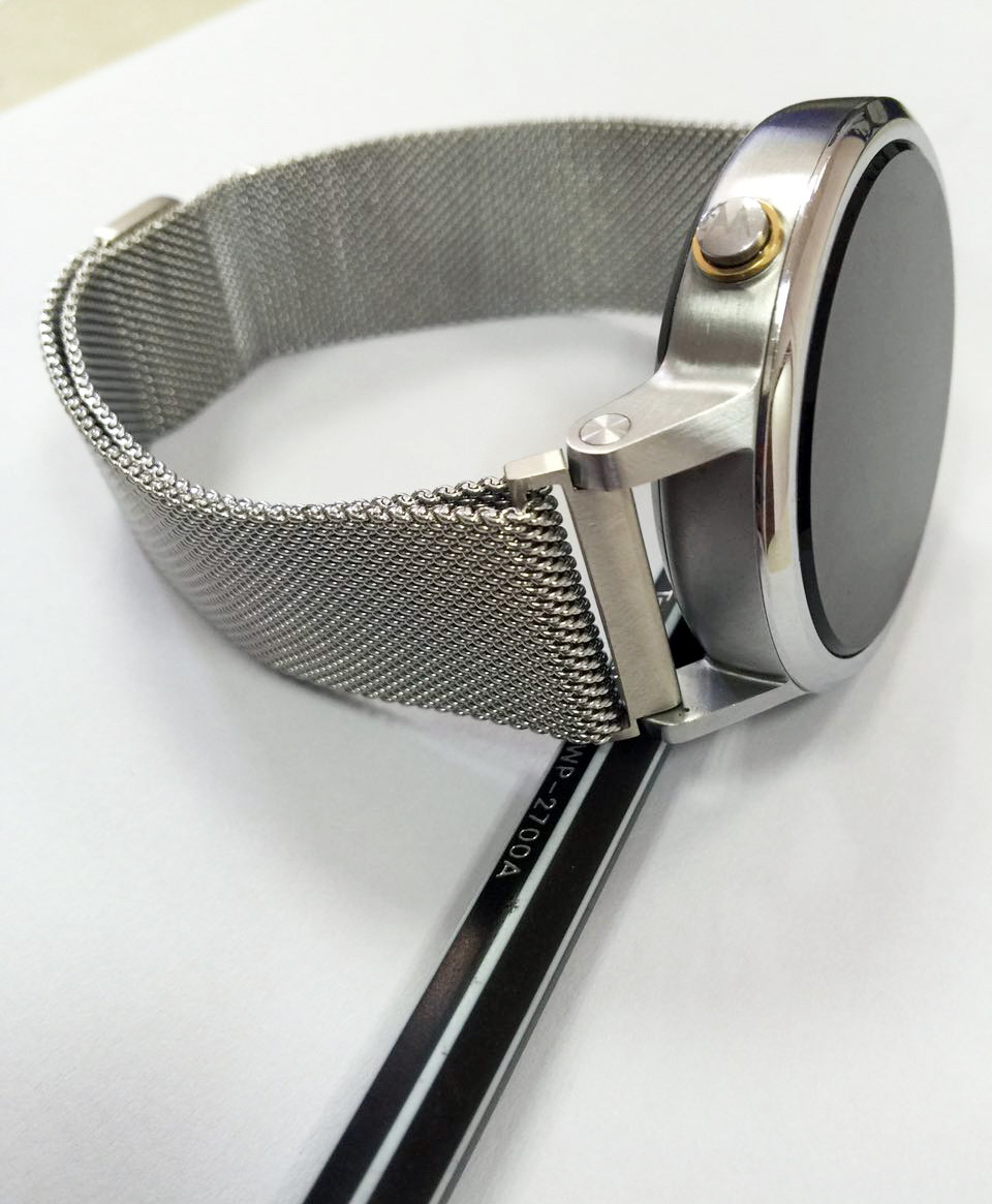 适用于moto 360不锈钢智能手表表带 米兰尼斯磁铁扣表带