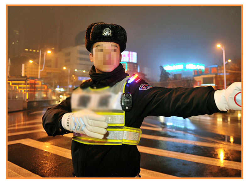 警通led充电肩灯爆闪肩灯双面肩灯红蓝肩灯警示肩灯信号救生灯