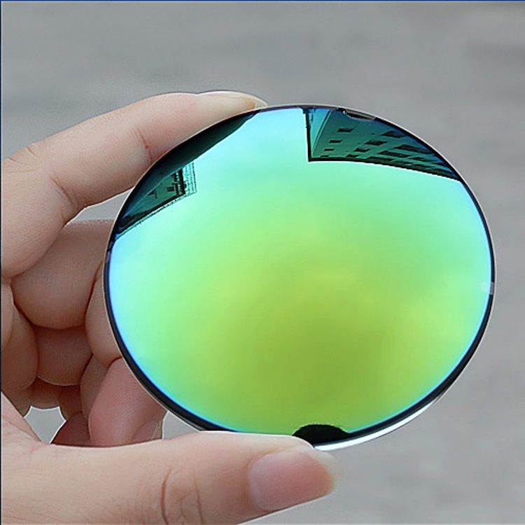 批发舒曼镜片炫彩膜近视防眩光太阳镜片近视眼镜片可定制大基弯