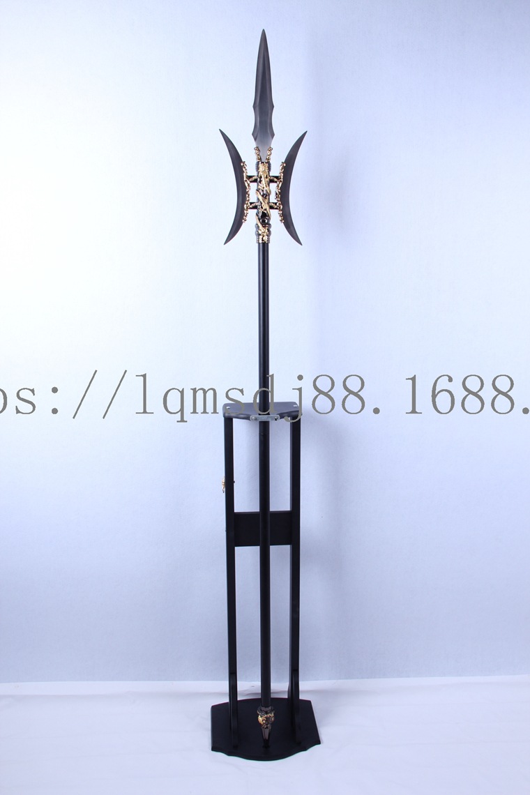 方天画戟十八般兵器飞将吕布 双月长矛可拆卸 红缨枪长枪未开刃