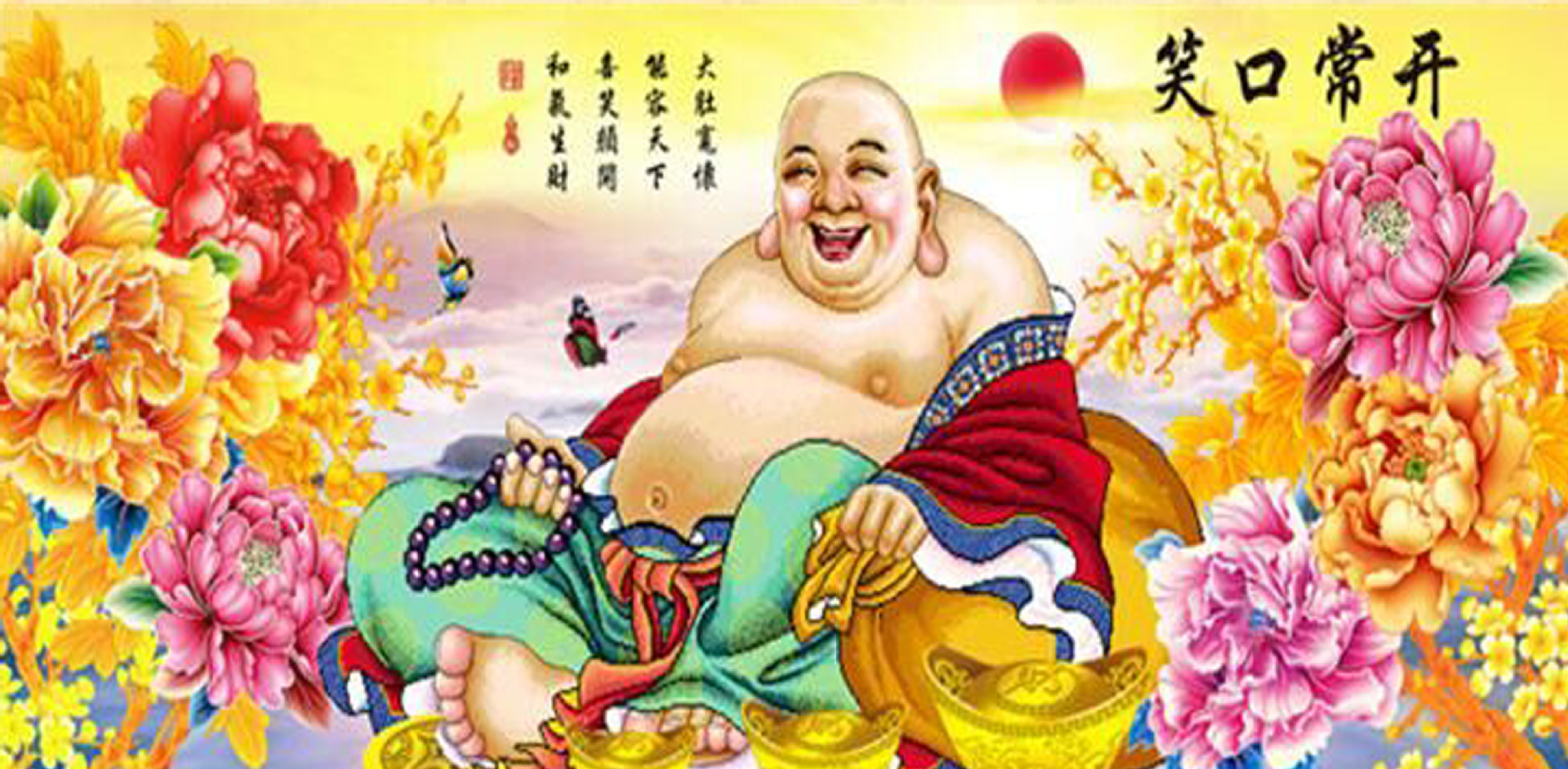 钻石画diy笑口常开弥勒佛 2.8mm尖顶圆满钻绣 客厅装饰厂家定做