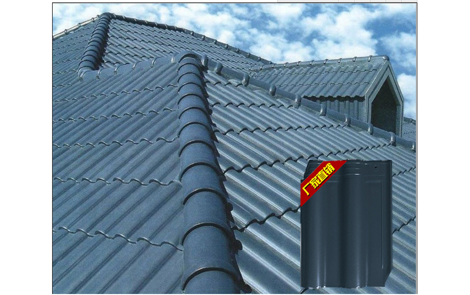 新款别墅建设欧式连锁瓦厂家生产小区新农村屋面陶瓷瓦屋顶防水