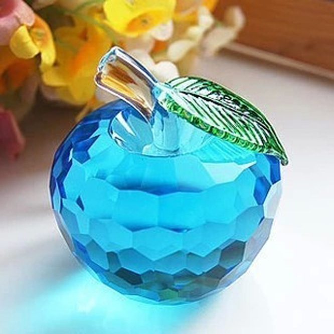 厂家低价供应水晶苹果摆件 圣诞节礼品批发 送女生穿越工艺品.