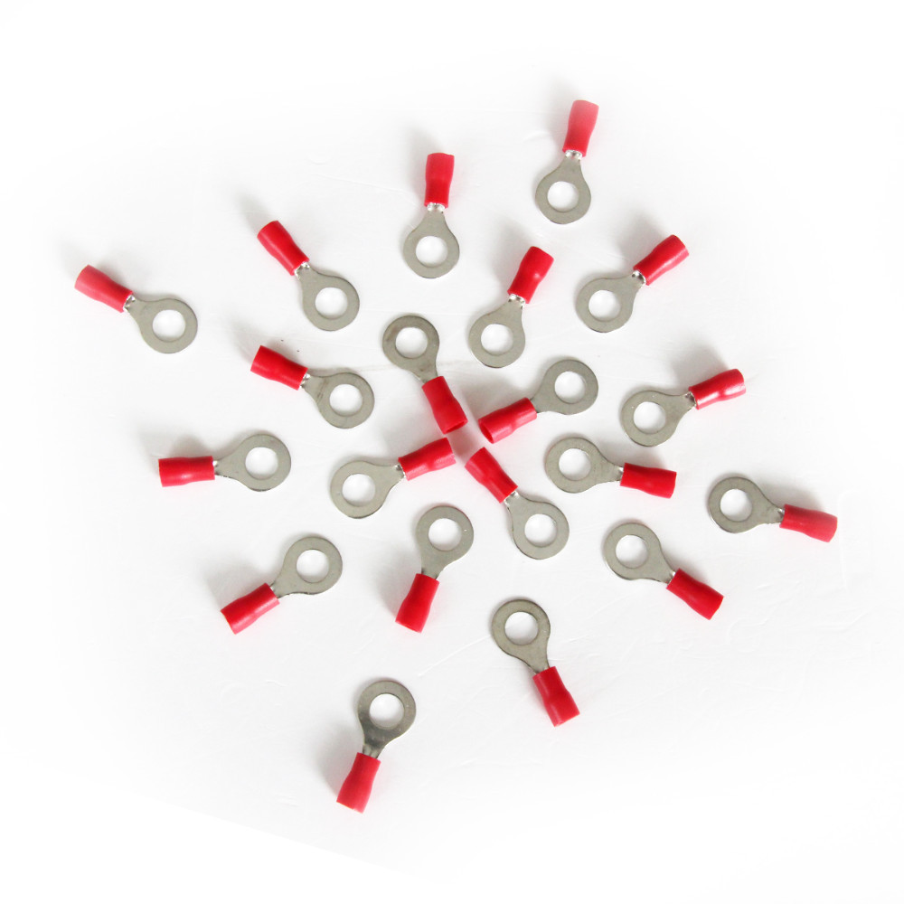 出口o型冷压接线端子 rv1.25-6 圆形预绝缘端头 铜接线耳 接插件