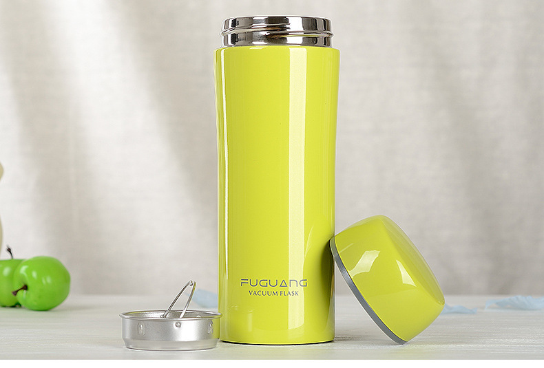 富光健牌纯色真空保温杯便携式不锈钢学生杯创意茶杯