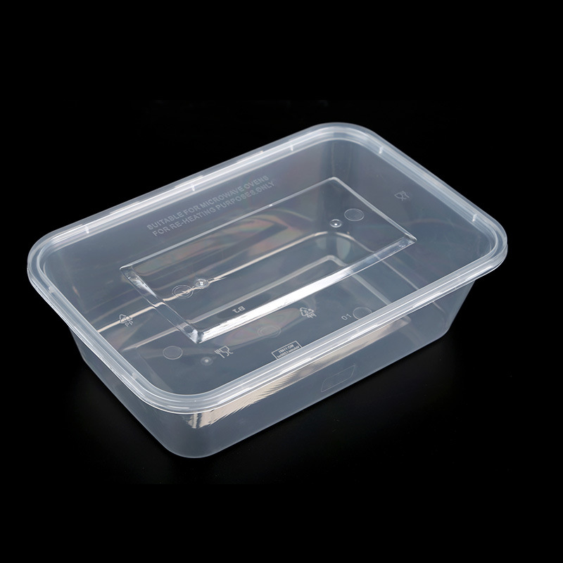 厂家直销 pp一次性塑料餐盒 透明环保长方形外卖打包盒批发