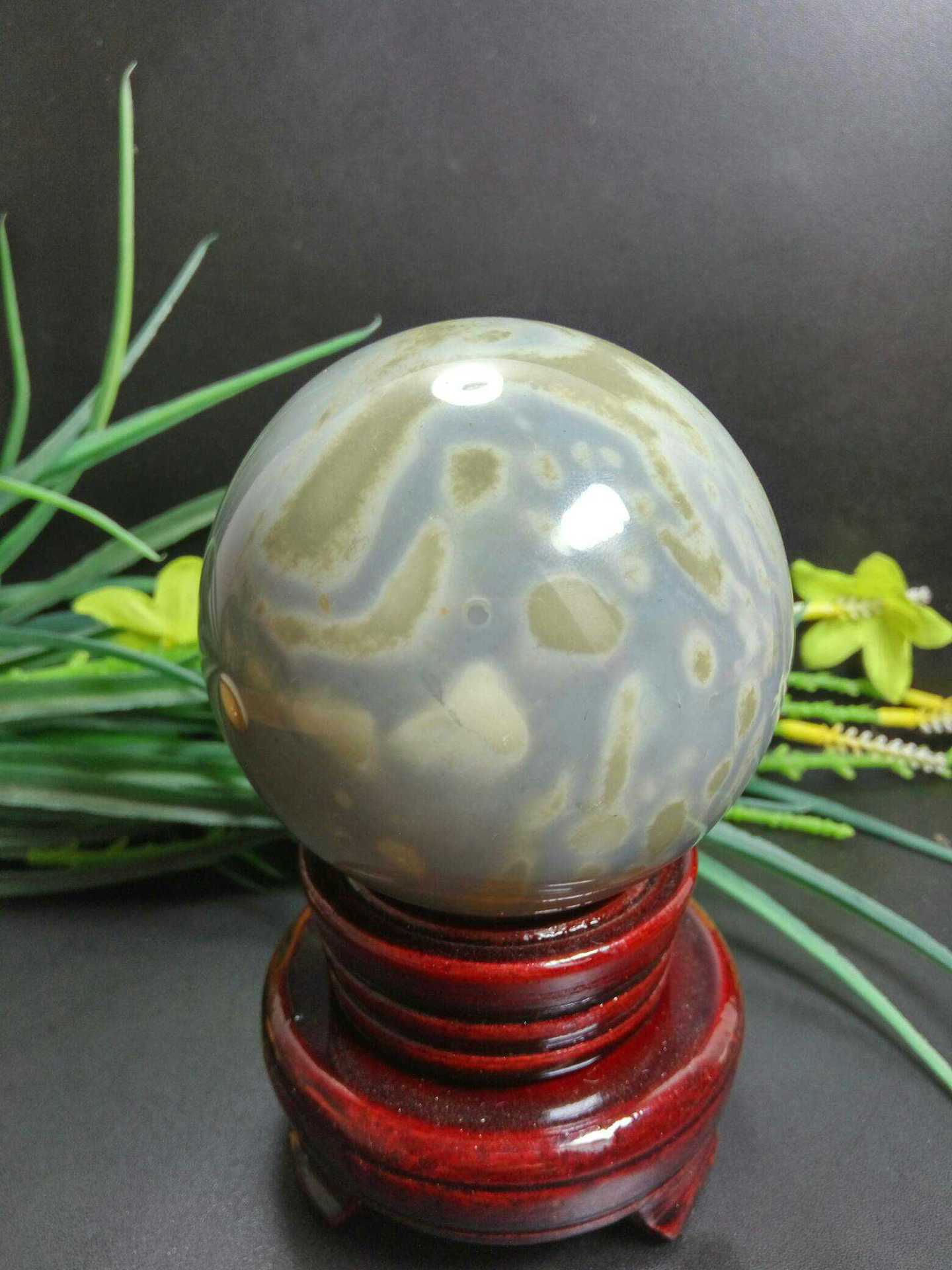 天然海洋石水晶玛瑙碧玉原石把玩件象形石圆球鸡蛋形随机发