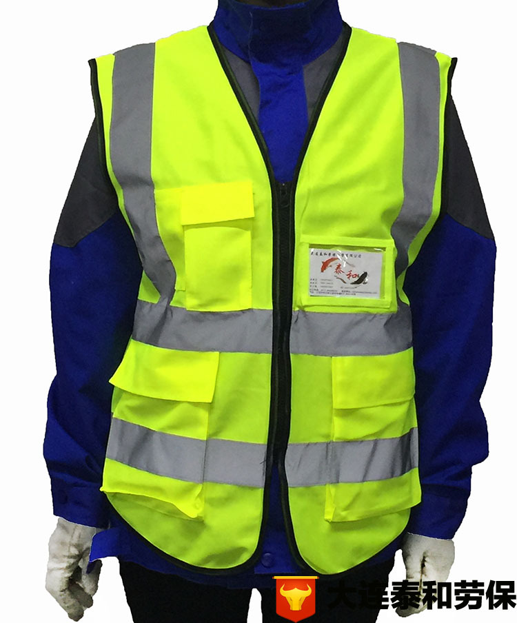 批发新式多兜荧光黄安全反光背心加宽超亮加大款道路抢修专用包邮
