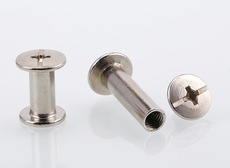 电镀镍帐本螺丝 账本螺钉子母铆钉相册对接螺钉菜谱钉