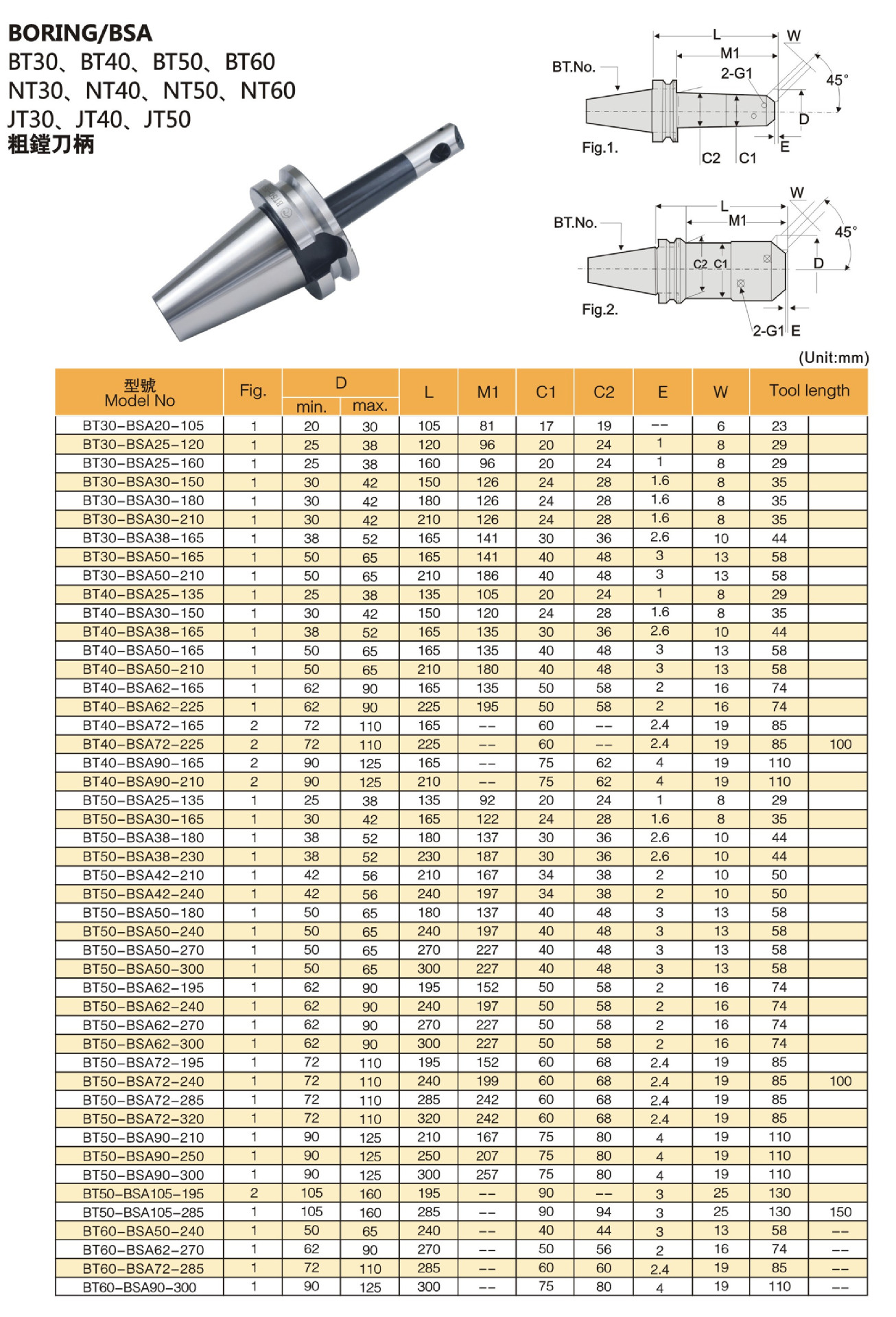 厂家批发生产数控刀具 搪刀杆镗刀柄45度bt40-bsa 90度bt50-bsb