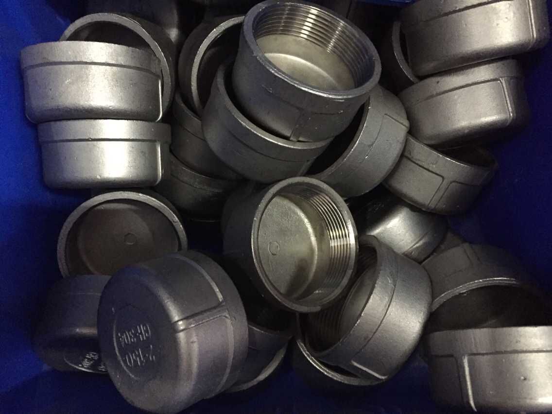 304不锈钢管帽不锈钢堵头 内丝堵头内丝管帽管堵 4分6分1寸2寸