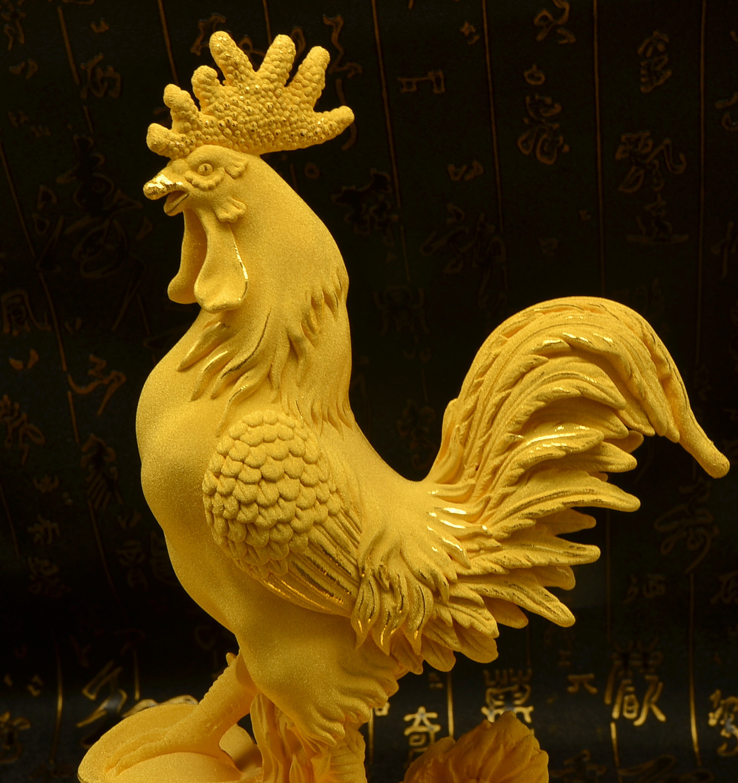 绒沙金金鸡镀金鸡富贵金鸡大吉大利十二生肖鸡摆件厂家直接摆件