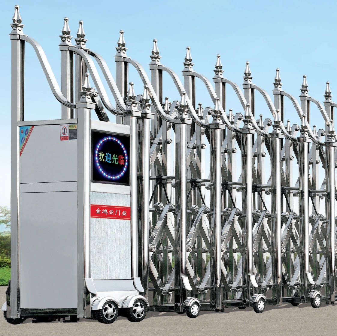 伸缩门 直销电动伸缩门 自动伸缩门 小区