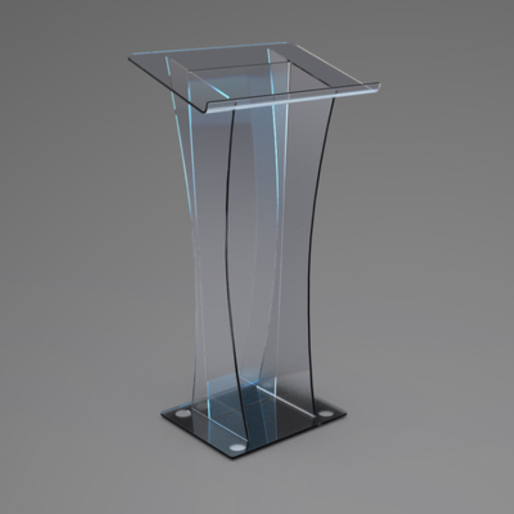 花都亚克力水晶透明讲台有机玻璃演讲台主持台司仪台服务台咨客台