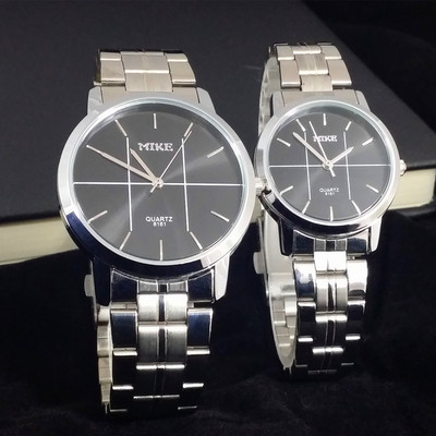 mk时尚休闲情侣对表钢带 创意石英防水男士手表女款 工厂直销批发
