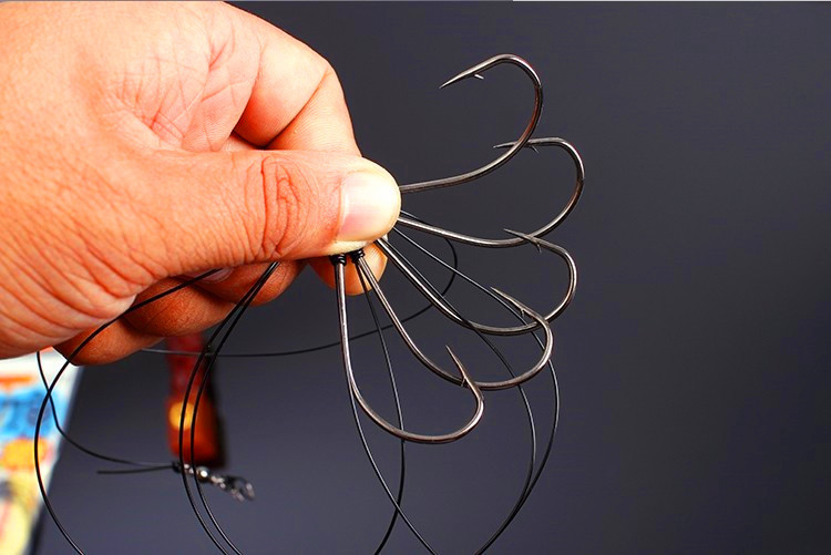 绑好大号单锚鱼钩丸世26/30号超大串钩蝴蝶锚鱼挂搜锚鱼渔锚钩