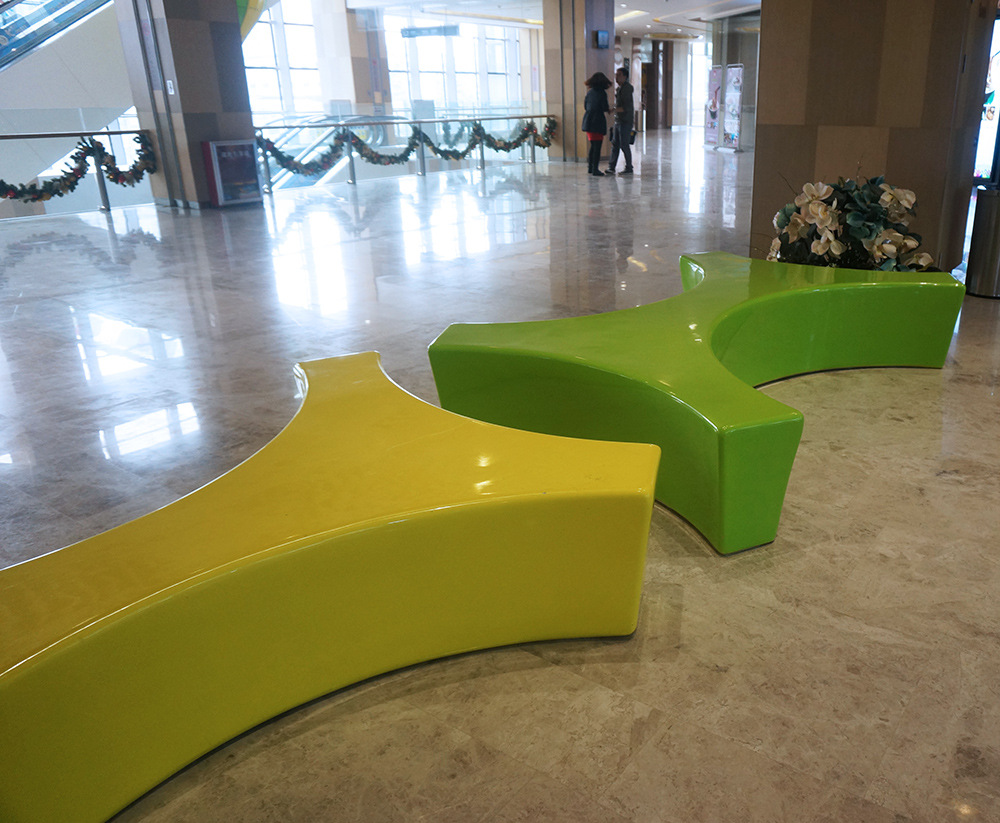 创意玻璃钢休闲椅商场中庭大型玻璃钢休闲椅玻璃钢座椅生产厂家