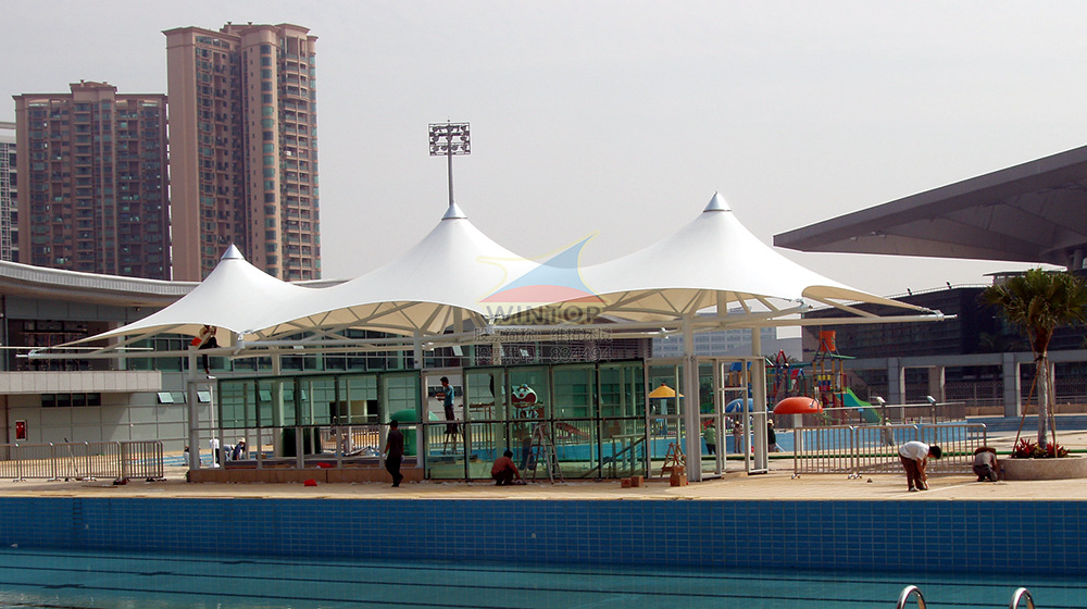 热销游泳池张拉膜,pvdf膜材,张拉膜工程,膜结构设计安装