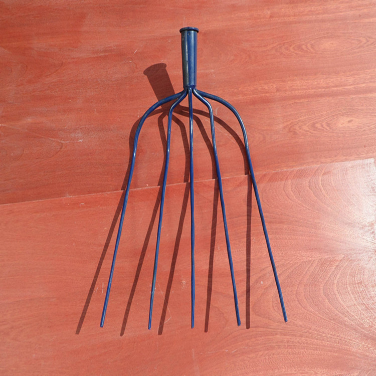 五股叉草叉子泥叉粪叉子五股叉五齿叉农用工具多股叉 实心钢叉