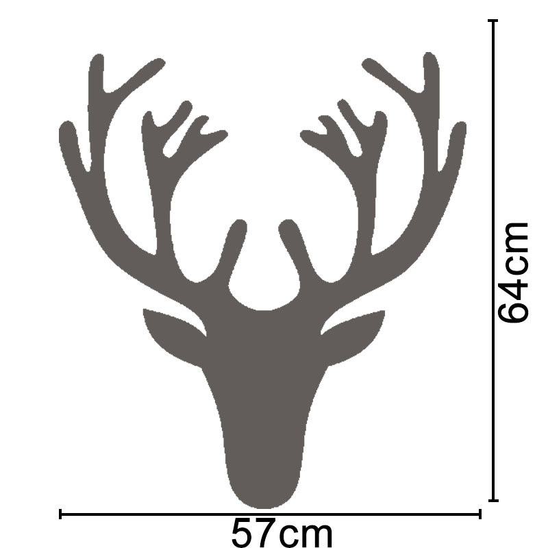 客厅装饰贴纸_3022 antlers鹿角 鹿头精雕墙贴厨房贴