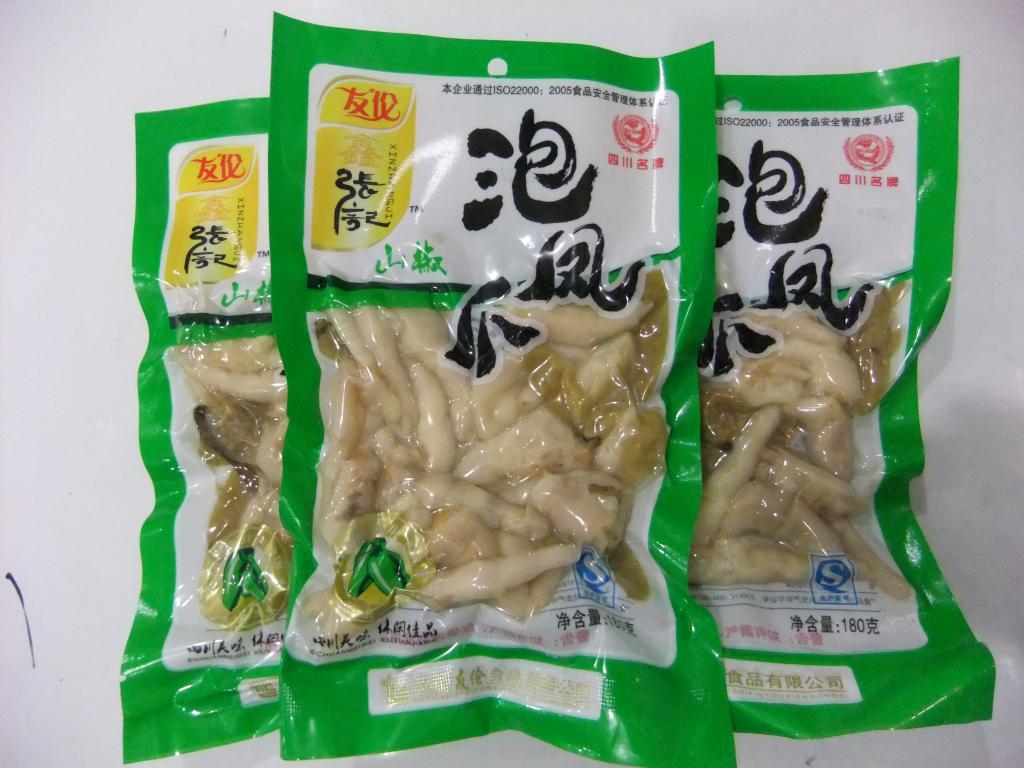 180g鑫张记友伦山椒泡凤爪 正宗川味 四川名牌美味 休闲佳品